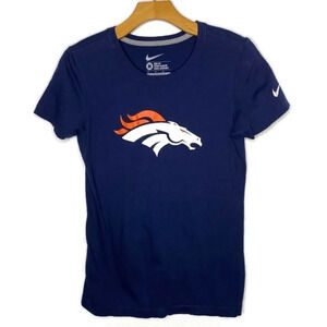 Nike Slim Fit Denver Broncos Navy Short Sleeve T Shirt M